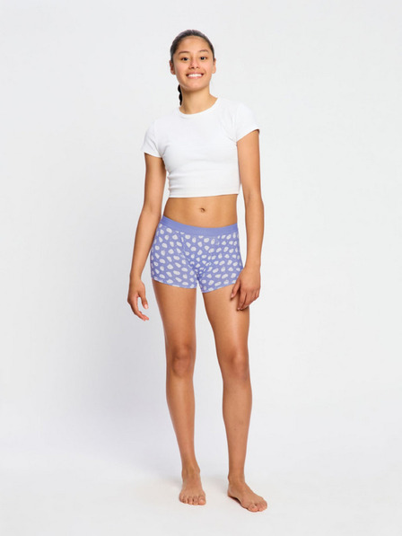 Modibodi Dievčenské menštruačné nohavičky Modibodi Teen Hipster Boyshort Moderate Giggly Ghost Blue