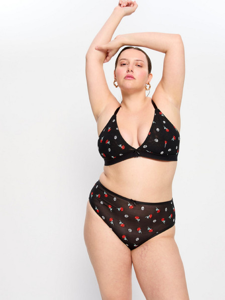Modibodi Menštruačné nohavičky Modibodi Intimates V Day Hi Waist Brief Moderate-Heavy Black Rose
