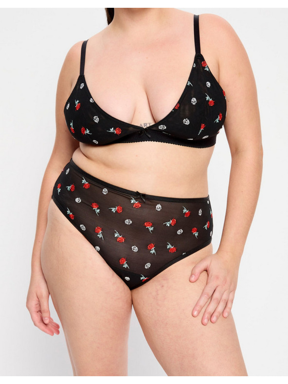 Modibodi Menštruačné nohavičky Modibodi Intimates V Day Hi Waist Brief Moderate-Heavy Black Rose