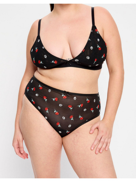 Modibodi Menštruačné nohavičky Modibodi Intimates V Day Hi Waist Brief Moderate-Heavy Black Rose