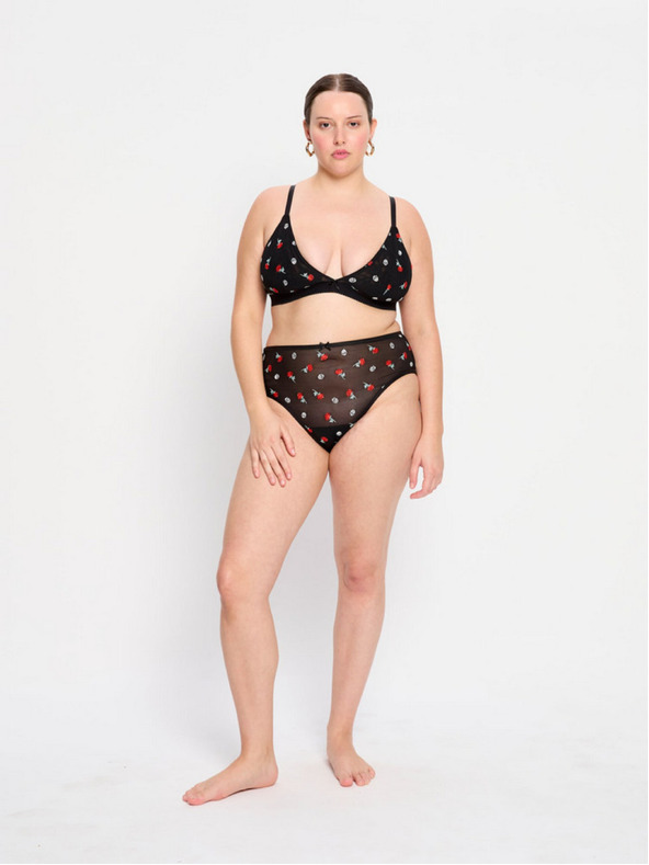 Modibodi Menštruačné nohavičky Modibodi Intimates V Day Hi Waist Brief Moderate-Heavy Black Rose