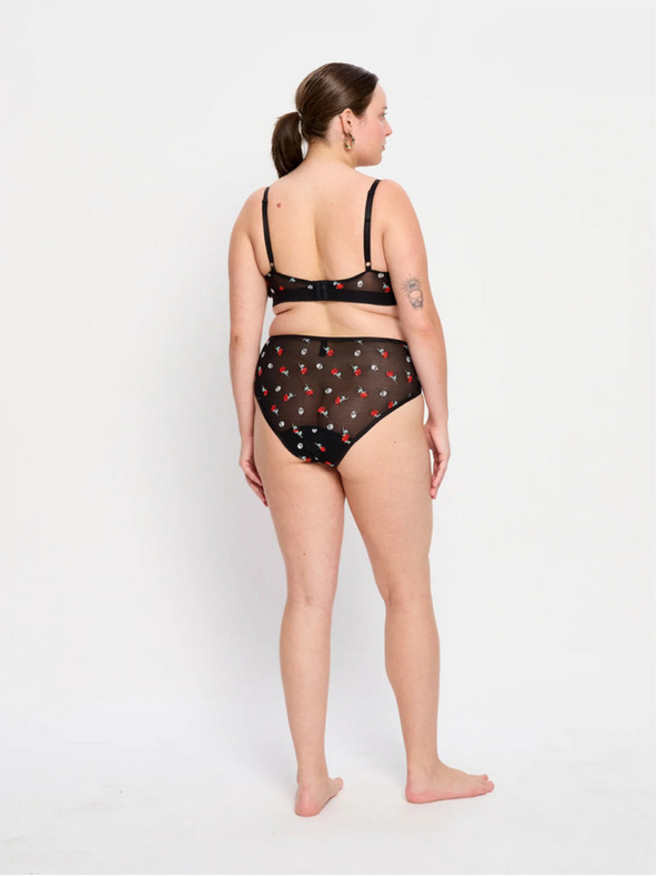 Modibodi Menštruačné nohavičky Modibodi Intimates V Day Hi Waist Brief Moderate-Heavy Black Rose