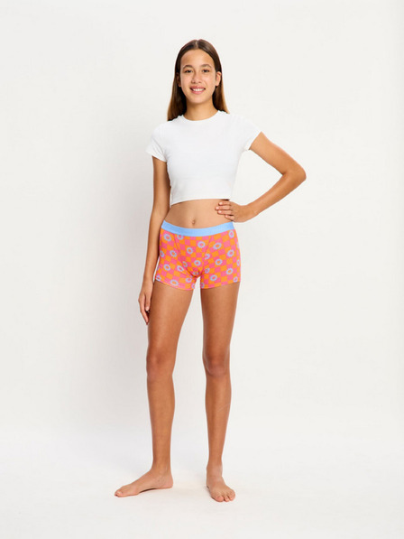 Modibodi Dievčenské menštruačné nohavičky Modibodi Teen Hipster Boyshort Moderate Flower Checkerboard