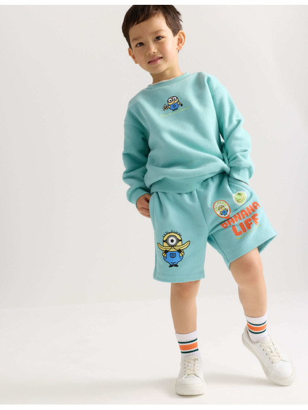 Marks & Spencer Mikina s grafikou Minions™ s vysokým podielom bavlny (2–8 rokov) Marks & Spencer zelená