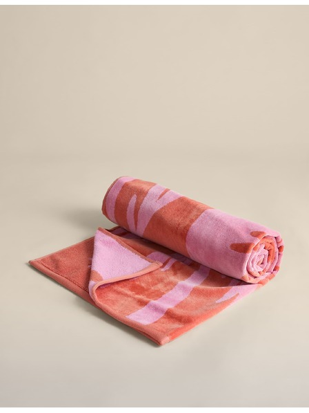 Marks & Spencer Plážová osuška z čistej bavlny s motívom paliem Marks & Spencer ružová