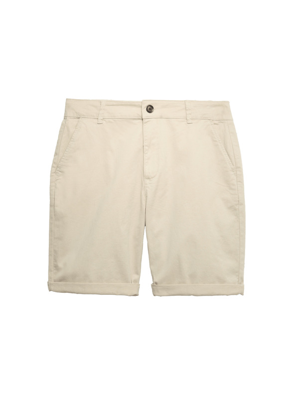 Marks & Spencer Vysoké bavlnené chino šortky (6-16 rokov) Marks & Spencer béžová