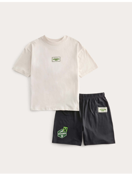 Marks & Spencer Pyžamo z čistej bavlny so vzorom Minecraft™ (6–16 rokov) Marks & Spencer sivá