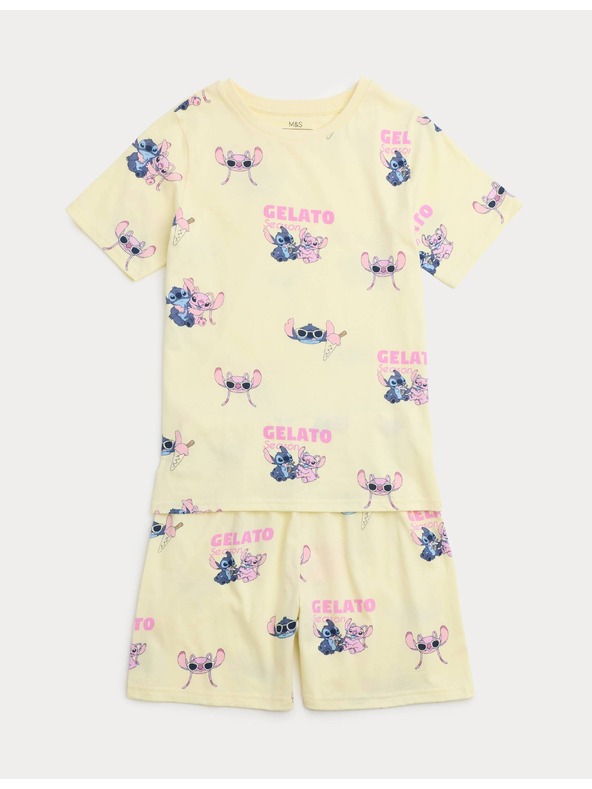 Marks & Spencer Pyžamo Lilo & Stitch™ z čistej bavlny (3–16 rokov) Marks & Spencer žltá