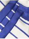 Marks & Spencer Pruhované krátke ponožky Trainer Liners™, sada 5 párov (6 malé – 7 veľké) Marks & Spencer modrá