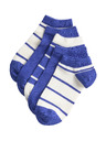 Marks & Spencer Pruhované krátke ponožky Trainer Liners™, sada 5 párov (6 malé – 7 veľké) Marks & Spencer modrá