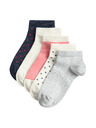 Marks & Spencer Pruhované krátke ponožky Trainer Liners™ s vysokým podielom bavlny, sada 5 párov Marks & Spencer modrá