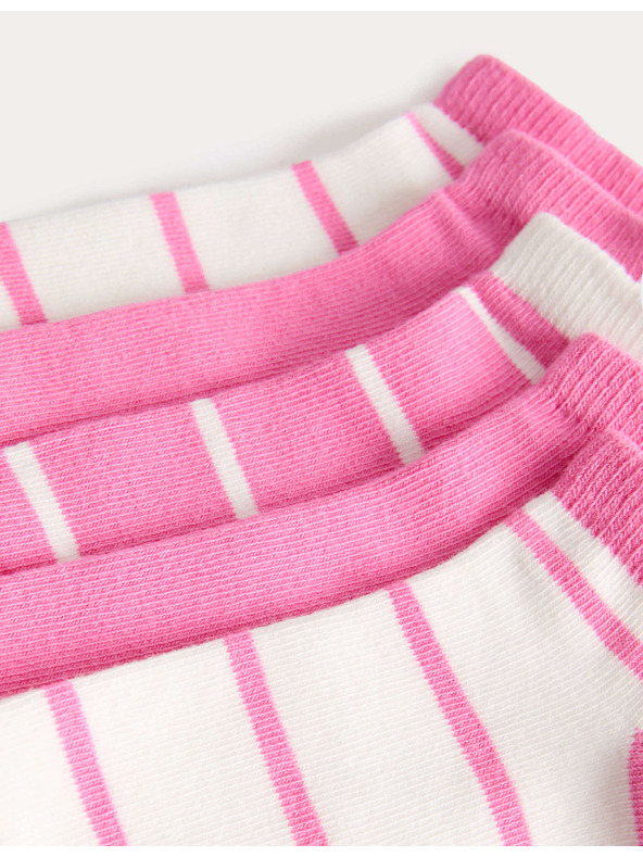 Marks & Spencer Krátke ponožky Trainer Liners™ s prúžkami a vysokým podielom bavlny, 5 párov v balení (6 malé – 7 veľké) Marks & Spencer modrá