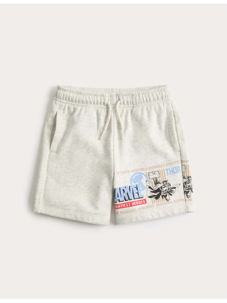 Marks & Spencer Teplákové šortky Marvel™ s vysokým podielom bavlny (2–10 rokov) Marks & Spencer sivá