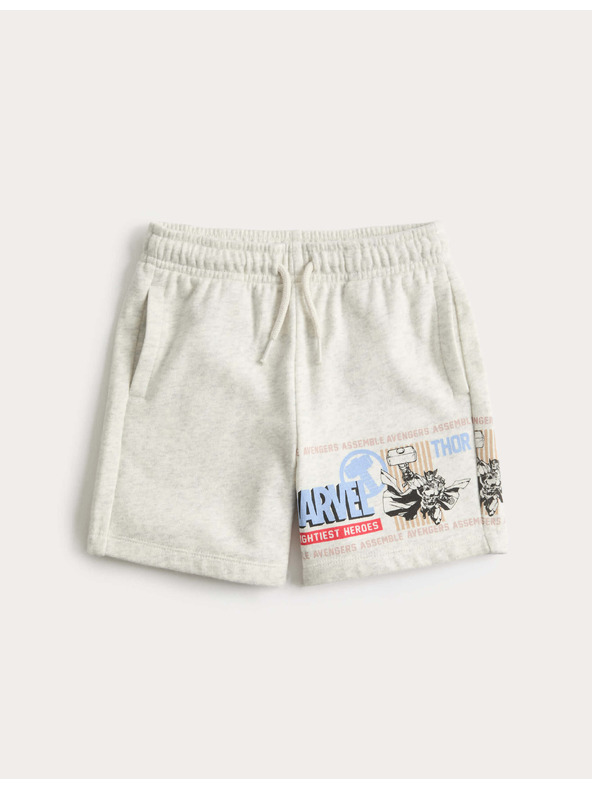 Marks & Spencer Teplákové šortky Marvel™ s vysokým podielom bavlny (2–10 rokov) Marks & Spencer sivá