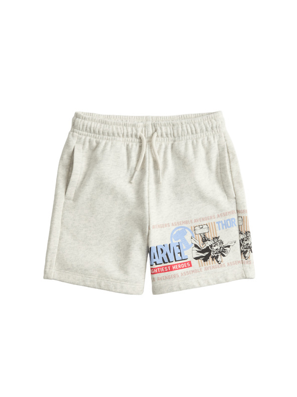 Marks & Spencer Teplákové šortky Marvel™ s vysokým podielom bavlny (2–10 rokov) Marks & Spencer sivá