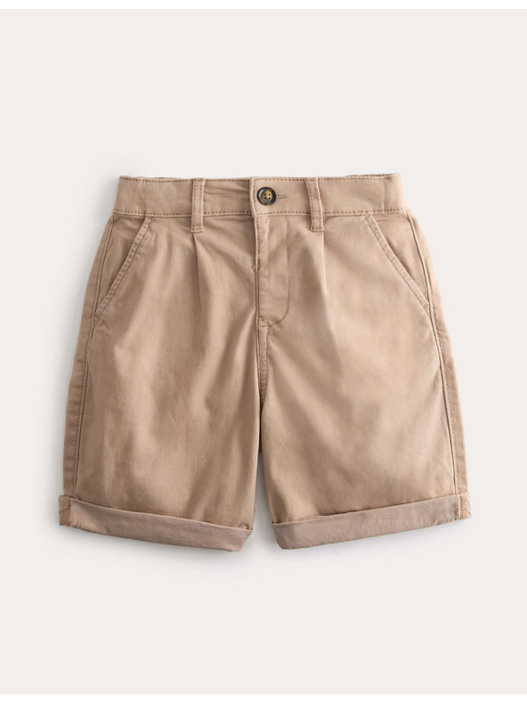 Marks & Spencer Plisované chino šortky s vysokým podielom bavlny (2–10 rokov) Marks & Spencer krémová