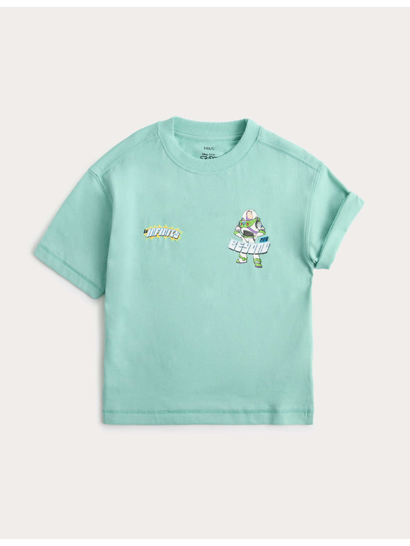Marks & Spencer Tričko Toy Story™ z čistej bavlny (2–8 rokov) Marks & Spencer zelená