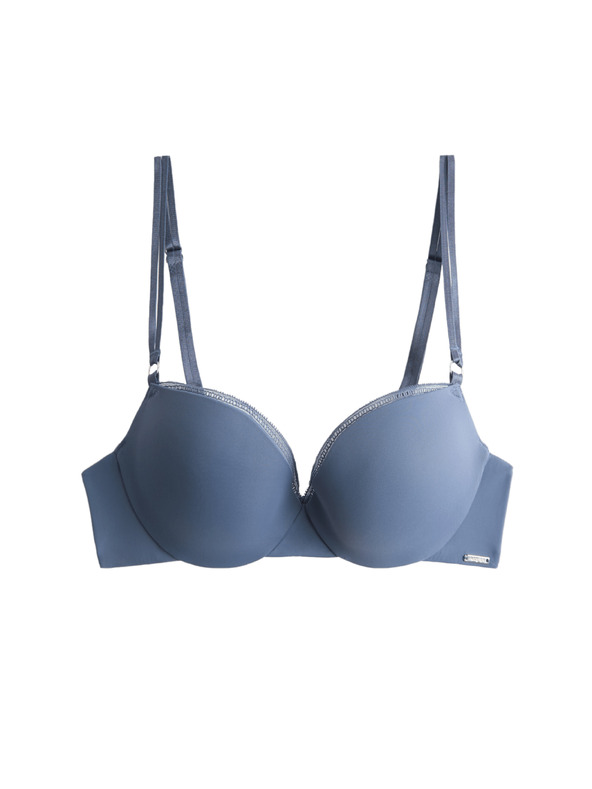 Marks & Spencer Balkonová podprsenka push-up Boston z mikrovlákna s kosticami Marks & Spencer modrá