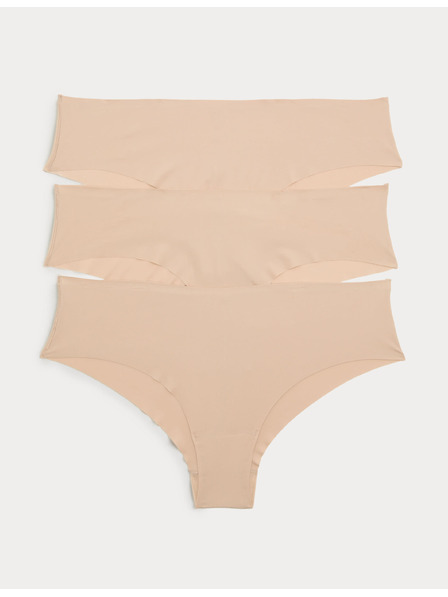 Marks & Spencer Sada 3 ks nohavičiek s nízkym pásom Body Invisibles™ bez VPL Marks & Spencer béžová