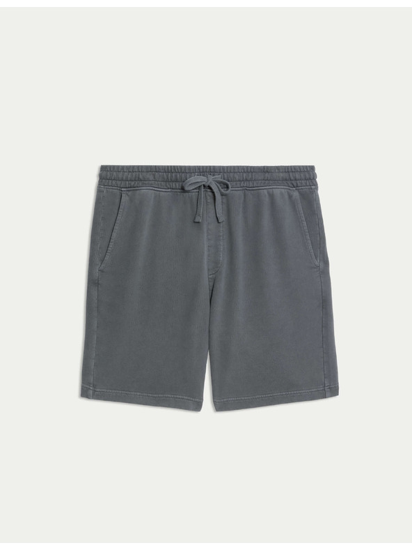 Marks & Spencer Šortky z čistej bavlny s elastickým pásom Marks & Spencer sivá