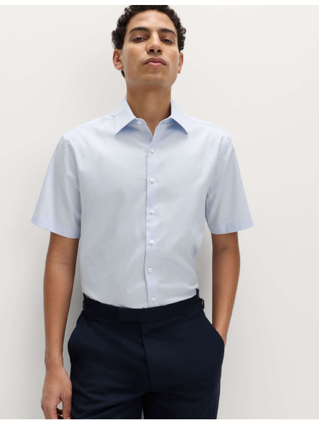 Marks & Spencer Tričko normálneho strihu z čistej bavlny Marks & Spencer modrá
