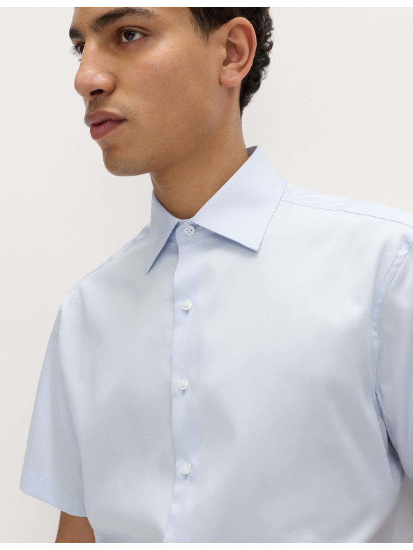 Marks & Spencer Tričko normálneho strihu z čistej bavlny Marks & Spencer modrá