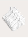 Marks & Spencer Odpružené krátke ponožky Trainer Liners™ s technológiou Cool & Fresh™, 5 párov v balení Marks & Spencer biela