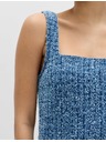 Marks & Spencer Plynulé džínsové mini šaty z čistej bavlny zdobené strapcami Marks & Spencer námornícka modrá