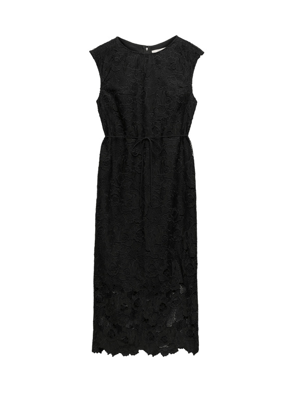 Marks & Spencer Midi puzdráče šaty s čipkovými vystrihnutiami Marks & Spencer čierna
