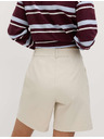 Marks & Spencer Chino kraťasy s vysokým pásom s vysokým podielom bavlny Marks & Spencer smotanová