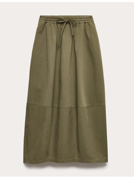 Marks & Spencer Dlhá tvarovacia midi sukňa z čistej bavlny Marks & Spencer zelená