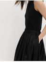 Marks & Spencer Plisovaná maxi sukňa z čistej bavlny Marks & Spencer čierna