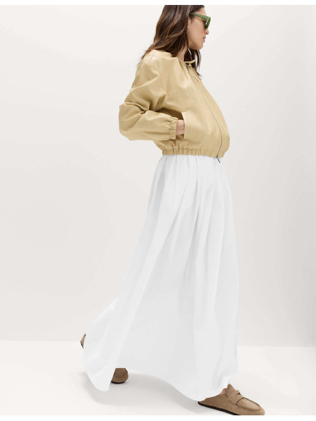 Marks & Spencer Plisovaná maxi sukňa z čistej bavlny Marks & Spencer biela