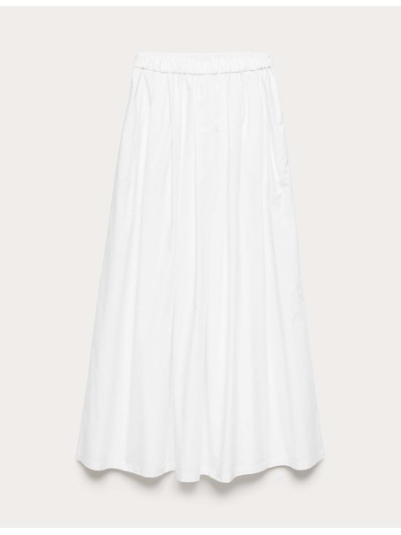 Marks & Spencer Plisovaná maxi sukňa z čistej bavlny Marks & Spencer biela