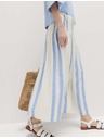 Marks & Spencer Maxi sukňa s vysokým podielom ľanu a vязávaním Marks & Spencer modrá