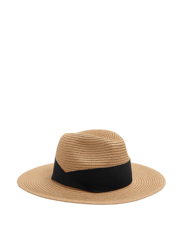 Marks & Spencer Papierový slamenný fedora Marks & Spencer béžová