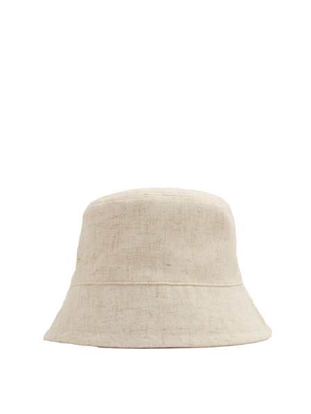 Marks & Spencer Plátený klobúk typu bucket s ľanom Marks & Spencer krémová