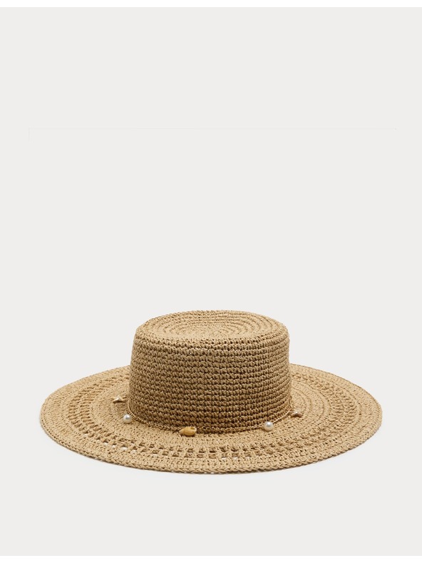 Marks & Spencer Poddajný klobúk z materiálu Shell Marks & Spencer béžová