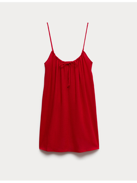 Marks & Spencer Strečové mini šaty s viazaním vpredu Marks & Spencer červená