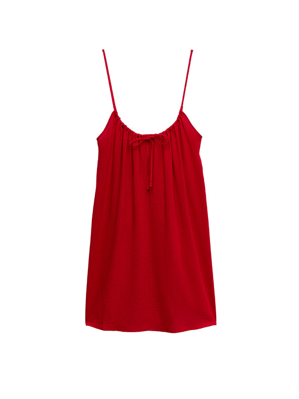 Marks & Spencer Strečové mini šaty s viazaním vpredu Marks & Spencer červená