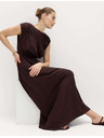 Marks & Spencer Maxi šaty so zvýrazneným pásom a zberaným ľanom Marks & Spencer hnedá