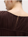 Marks & Spencer Maxi šaty so zvýrazneným pásom a zberaným ľanom Marks & Spencer hnedá