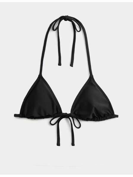 Marks & Spencer Ráskavý trojuholníkový horný diel bikín so viazaním za krk Marks & Spencer čierna
