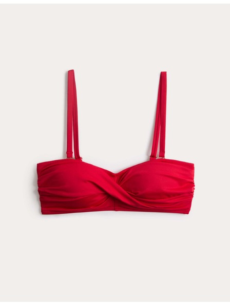 Marks & Spencer Top bikín s podprsenkou bandeau s vycpávkami a prekrúteným predným dielom Marks & Spencer červená