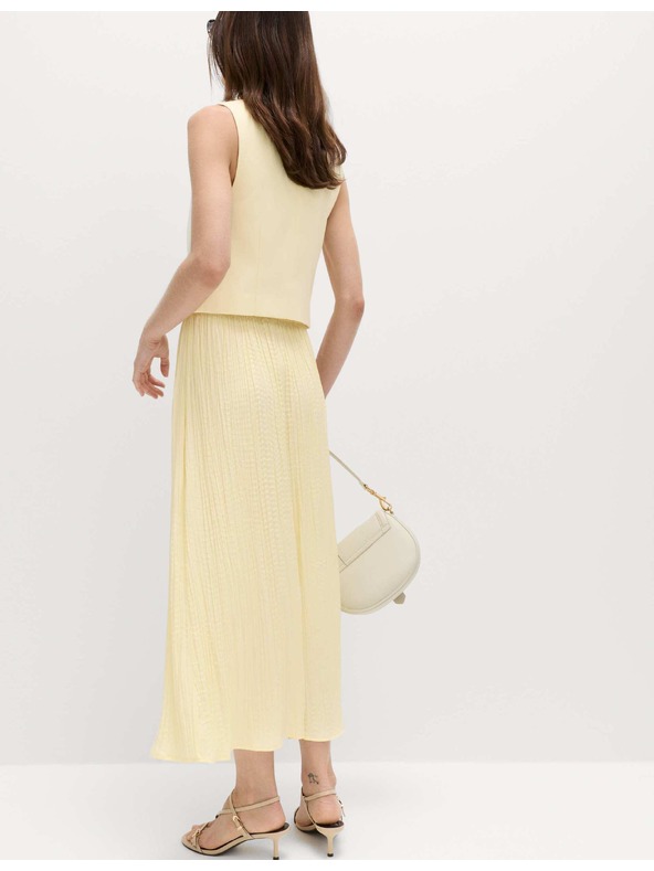 Marks & Spencer Plisovaná midaxi sukňa s textúrou Marks & Spencer žltá