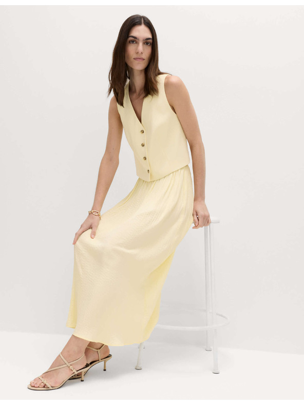 Marks & Spencer Plisovaná midaxi sukňa s textúrou Marks & Spencer žltá