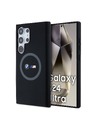 BMW BMW M Printed Round and Logo Magsafe Silikonový kryt pre Samsung Galaxy S24 Ultra Black