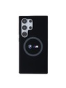 BMW BMW M Printed Round and Logo Magsafe Silikonový kryt pre Samsung Galaxy S24 Ultra Black