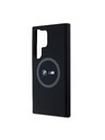 BMW BMW M Printed Round and Logo Magsafe Silikonový kryt pre Samsung Galaxy S24 Ultra Black