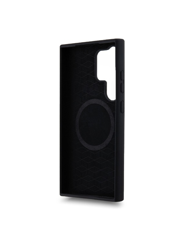 BMW BMW M Printed Round and Logo Magsafe Silikonový kryt pre Samsung Galaxy S24 Ultra Black